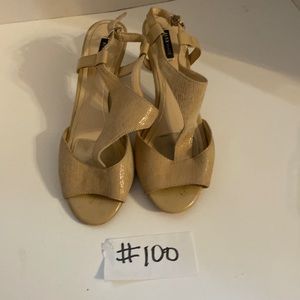 Alex Marie T-strap nude heel. Size 8. Heel height 2.5 inch heel.